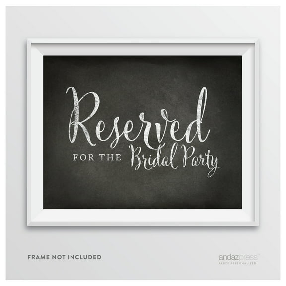 Reserved For The Bridal Party Vintage Chalkboard Wedding Party Signs