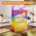 thumbnail image 5 of Cheinxy 7"/11"/13" Happy Birthday Gift Bag with Tissue Paper and Greeting Card for Birthday Party,Birthday Gift Bag Set for Men Women Boys Girls, 5 of 7