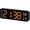 Orange, variant on 9" Digital Wall Clock with Temperature, Humidity, Weekday Display, LED, Desk or Wall Use