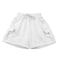 thumbnail image 3 of Girl's Wide Leg Shorts Cargo Casual Shorts Elastic Summer Bottoms with Pockets 5 16 Years Gymnastics Shorts for Girls 4t 13-14 Years, 3 of 9