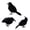 A(3PCS,Black), variant on Decorr 3Pcs Fake Crows Halloween Decorations, 4" Realistic Black Crow Figurines, Feathered Raven Ornaments for Haunted House, Party, Home & Garden