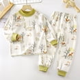 thumbnail image 2 of Linfrsh Toddler Girls Pajamas 4t Toddler Toddler Kids Toddler Girls Boys Soft Comfy Modal Tencel Solid Raglan Sleepwear Pajamas Pjs 2pcs Set(Yellow,18-24 Months), 2 of 7