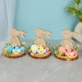 Easter 5.9 Inch Wooden Bunny Egg Decoration for Rustic Spring Home ...