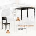 thumbnail image 1 of 1004|space-saving 5-piece industrial dining set - negra mesa & 4 sillas, perfect para small kitchens o apartments, 1 of 7