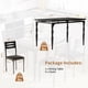 thumbnail image 1 of 1004|space-saving 5-piece industrial dining set - negra mesa & 4 sillas, perfect para small kitchens o apartments, 1 of 7