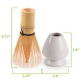 thumbnail image 4 of Matcha Tea Whisk Set - Bamboo Whisk and White Whisk Holder Set, 4 of 6