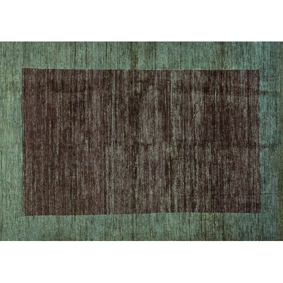 Ahgly Company Indoor Rectangle Abstract Light Blue Modern Area Rugs, 4' x 6'