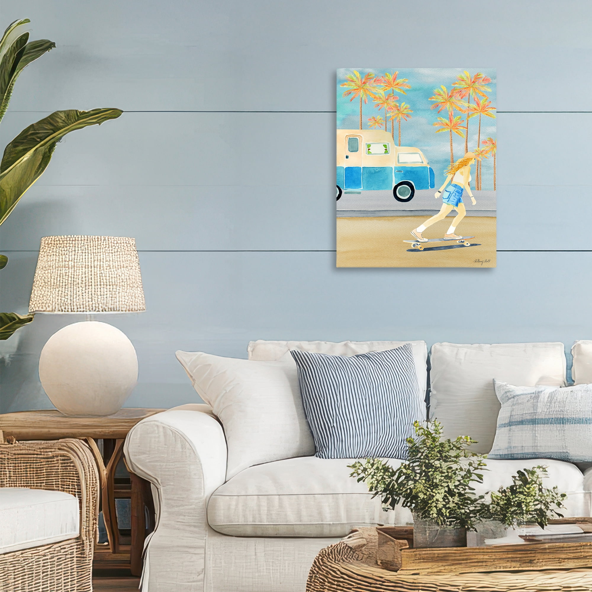 Stupell Industries Santa Monica Road Trip Canvas Wall Art, design by Hillary Holt