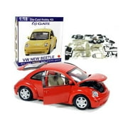 Red VW New Beetle 1:18 Scale Die Cast Model Kit
