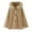 Khaki, variant on Mercatoo Kids Girls Wool Blend Solid Color Long Coat Toddler 𝐅aux F𝐮r Hood Button Down Pocket Dress Outwear Winter Jacket