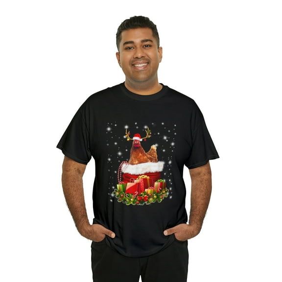 Chickens Santa Hat Christmas Lovely Tshirt
