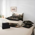 thumbnail image 5 of Feelyou 3D Brown Bear Bedding Comforter Set 7pcs, Jungle Wildlife Print King Bedding Sets, Countryside Style Reversible Bed Sheets, Breathable Home Decor, 5 of 7