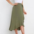 thumbnail image 2 of Lutabuo Jupe Décontractée Jupe Midi Irrégulière Asymétrique Fluide pour Femmes Fête d'Été, 2 of 7