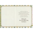 thumbnail image 2 of Designer Greetings Octagonal Gold Foil Bordered 3D Banner and Blue Ribbons on Green Plaid Hand Decorated Father's Day Card for Brother, 2 of 2