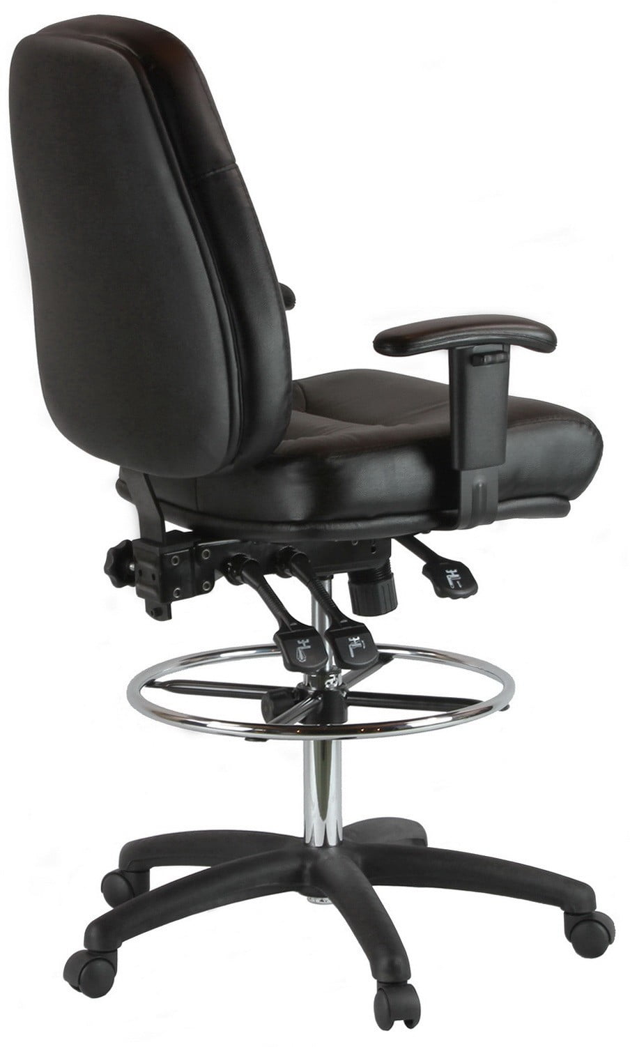 Harwick Furniture Mid Back Leather Drafting Chair