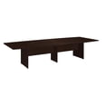 thumbnail image 2 of Bush Business Furniture Boat Shaped Conference Table with Wood Base in Cherry, 2 of 7