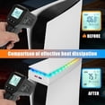 thumbnail image 6 of Prociv Upgraded Upper RGB Cooling Fan for PS5, Top Cooling System Cooler Fan with RGB Light, 3 Speed Adjustable Fan, Dual USB 2.0 Port for PS5 Console - White, 6 of 7