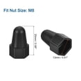 thumbnail image 2 of Uxcell 150pack Hex Nut Bolt Cover, M8x13x25 Black Plastic Higher Dome Nut Protection Cap Hex Bolt Nut Covers for Bolts, 2 of 6