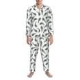 thumbnail image 3 of Sikiie Colorful Grass Mens Pajama Set, Soft Warm Long Sleeve Sleepwear, Cozy Button-Down Pjs for Men-Small, 3 of 7