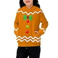 thumbnail image 5 of DHFJKG Boys Girls Hoodies Gingerbread Man Funny Sweatshirts Kids Long Sleeve Loose Fit Hooded Pullover With Pocket 2-13 Years Trendy Tops, 5 of 5