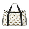 thumbnail image 1 of Balery Dachshund Going To Play Tennis Bolsa de Gimnasio para Mujeres, Bolsa de Viaje con Bolsillo Húmedo, Bolsa de Fin de Semana para Mujeres, Bolsa de Viaje Resistente al Agua, 1 of 7