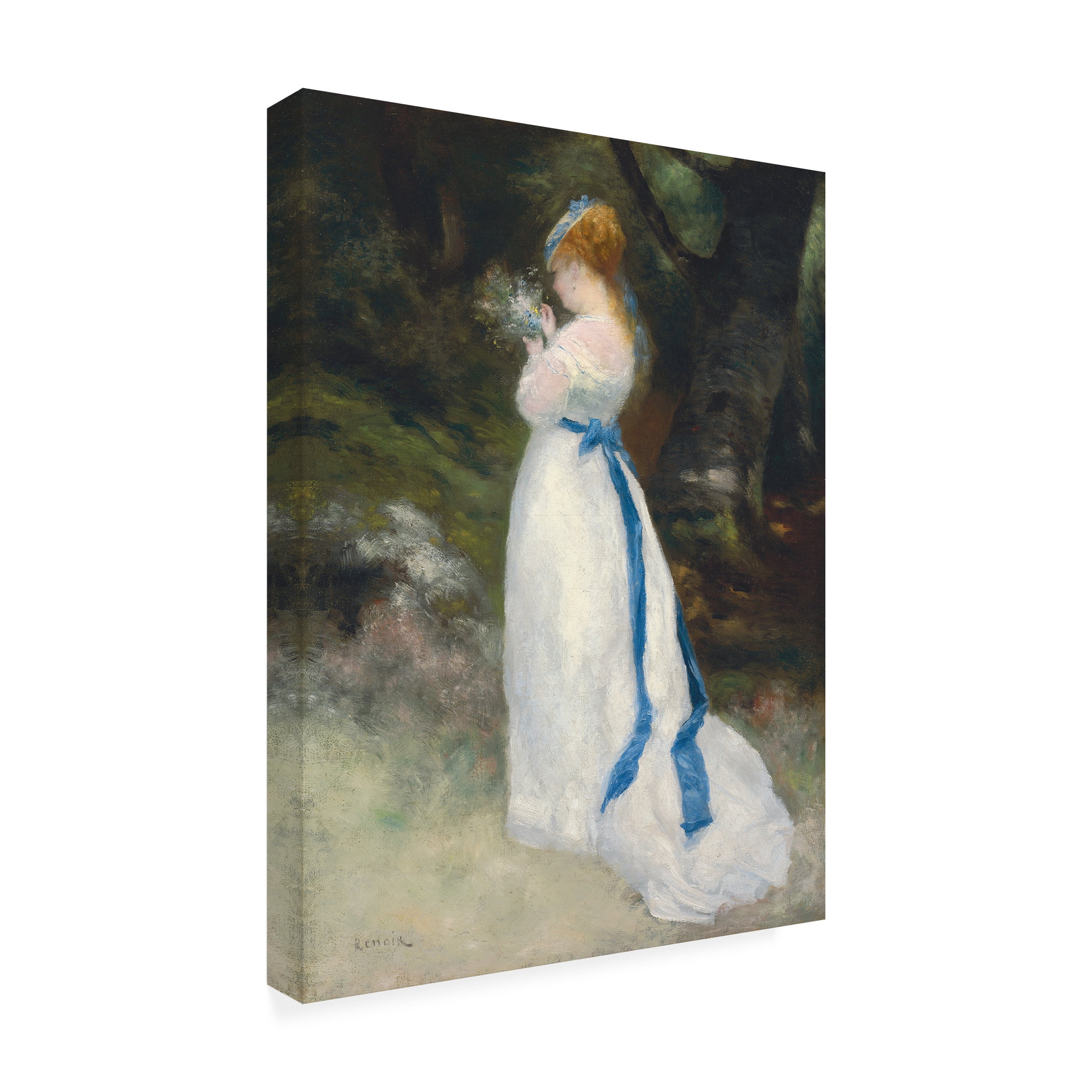 Trademark Fine Art 'Lady In White' 14" x 19" Canvas Art