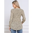 thumbnail image 3 of DARING DIVA Women'S V Neck Long Sleeves Casual Smocked Top XS Apricot, 3 of 6