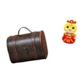 thumbnail image 1 of Joyero de madera vintage, organizador, con estatua de serpiente del año Nuevo Chino 2025. Adorno, recuerdo, artesanía, figura Feng Sh, 1 of 8