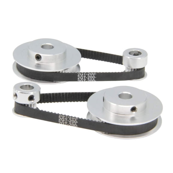 20 60 Teeth 5mm Bore Timing Pulley 2 Set with 2pcs Length GT2 Synchronous Wheel