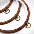 thumbnail image 4 of 3 Pieces 6 inch Round Embroidery Hoops Bulk Imitated Wood Circle Cross Stitch Hoop Ring, 4 of 5