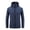 Dark Blue, variant on Sentmoon Sun Shirt Men Long Sleeve Hooded Neck Mens Athletic Tops Zipper Detail Solid Color Relaxed Hiking Shirt Comfy 2025 Summer for Music Festival L