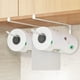 thumbnail image 1 of Dispensador de toallas de papel de 2 piezas, soporte para toallas de papel sin perforaciones, soporte para rollos de cocina, soportes para toallas de papel sin perforaciones para cocina y baño (blanc TUNC Sencillez, 1 of 5