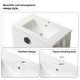 thumbnail image 3 of 30" Bathroom Vanity Sink Combo, Wall Mounted Vanity Cabinet Set, Ceramic Sink Top, Bathroom Cabinet With 2 Doors And Open Storage Shelf, Solid Wood Frame, Easy Assembly, For Small Space, 3 of 7