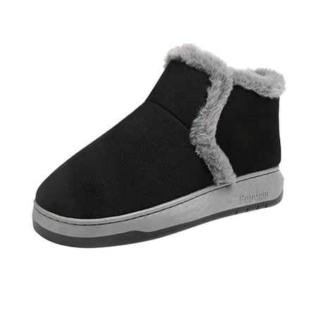 

fvwitlyh Ankle Boots for Women Snow Boots Size 10 Ladies Fashion Suede Cotton Slippers Warm Plush Thick Soled Short Arch Support Winter Boot