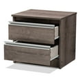 thumbnail image 4 of Baxton Studio Contemporary Oak Brown 2-Drawer Nightstand by, 4 of 5