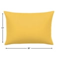 thumbnail image 4 of Casual Cushion Solid Sunbrella® Fabric 1-Piece Outdoor Rectangle Throw Pillow, 19"W x 12"L, Spectrum Daffodil, 4 of 5