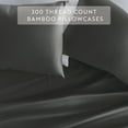 thumbnail image 2 of Noble Linens 2 Piece Rayon From Bamboo Pillowcase Set, Gray, King, 2 of 5