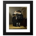 thumbnail image 2 of Pieter Codde 12x14 Black Modern Framed Museum Art Print Titled - Portrait of a Married Couple (1634), 2 of 5