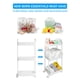 thumbnail image 2 of Organizador de pañales Volnamal de 3 niveles con ruedas de plástico blanco, 2 of 7