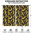 thumbnail image 2 of Nursery Curtains Boys Girls Kids Pop Art Banana Pattern Print Pattern Window Drapes for Living Bedroom Playroom Room Decor Rod Pocket 52x84 Inch 2 Panels, 2 of 2