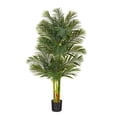thumbnail image 1 of Nearly Natural Palmier Artificiel en Canne Dorée de 72 Pouces Vert/noir, 1 of 5