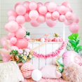 thumbnail image 1 of Kit de arco de guirnalda de globos rosa pastel de 106 piezas, juego de globos de fiesta de látex rosa claro de 5, 10, 12 y 18 pulgadas con tira de globos para bodas, cumpleaños, niñas y bebé, 1 of 5