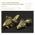 thumbnail image 3 of Sensethe Brass Fengshui Fish Figurine Lucky Wealth Statue Desktop Decoration, 3 of 4