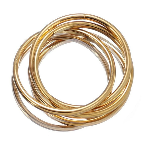 Womens Stainless Steel Rotating Trinity Ring Electroplated Geometric Band with Round Elements Anniversary Promise Ring Gift for Her and Couples Jewelry