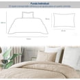 thumbnail image 5 of Juego de Funda Duvet Bluelander para Edredon Individual, Funda para Almohada, Diseño de Líneas, Beige, 5 of 5