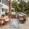 thumbnail image 3 of Safavieh Courtyard Nicholas Botanical Indoor/Outdoor Runner Rug, Beige/Green Blue, 2'3" x 8', 3 of 10