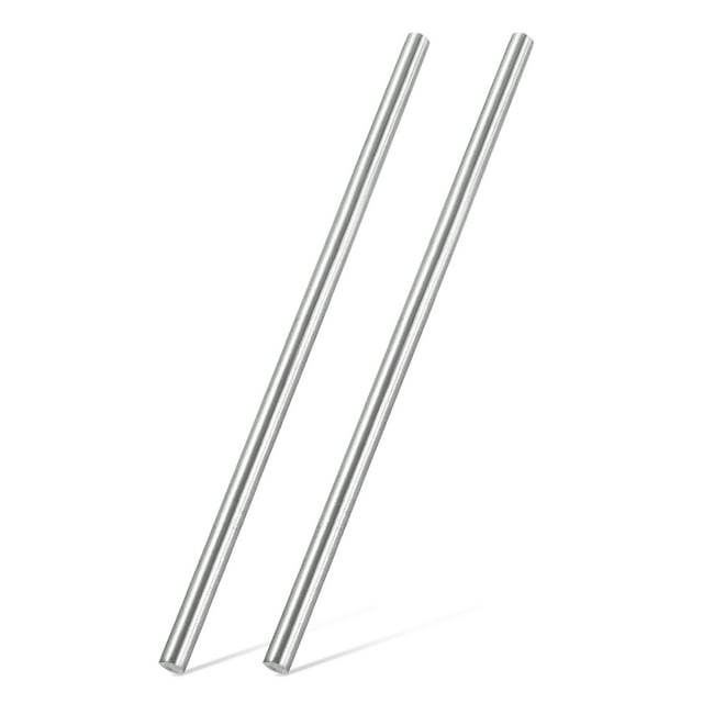 2pcs 316 Stainless Steel Round Rod Bar, 5x100mm Silver Solid Shaft Rods