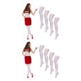 thumbnail image 2 of ZLight 4pair Odorless Knee High Stockings Easy To Wear All Body Shape Suitable Stylish Sports Socks White 2Set, 2 of 6