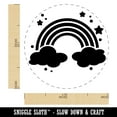 thumbnail image 2 of Sweet Adorable Magical Rainbow Self-Inking Rubber Stamp Ink Stamper - Sky Blue Ink - Medium 1 Inch, 2 of 7