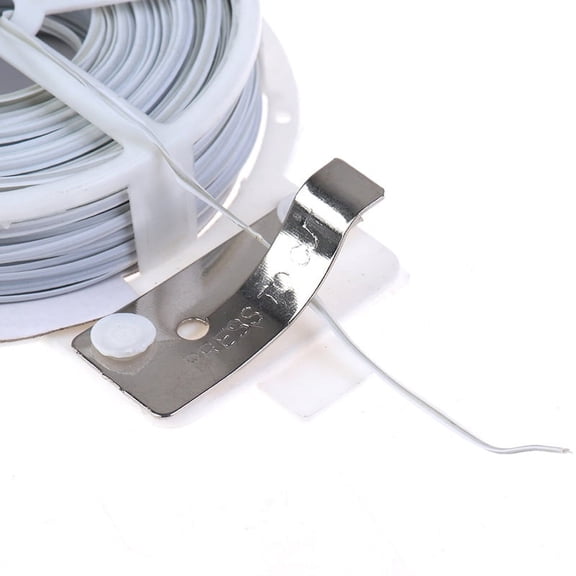 1Pc (50m) White Multi-Function Sturdy Garden Plant Twist Tie with Coated Wire